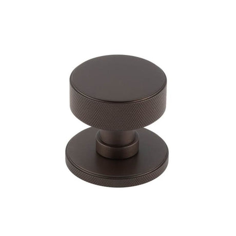 This is an image of a Burlington - Dark Bronze Westbourne Knurled Mortice Door Knobs  that is availble to order from Trade Door Handles in Kendal.