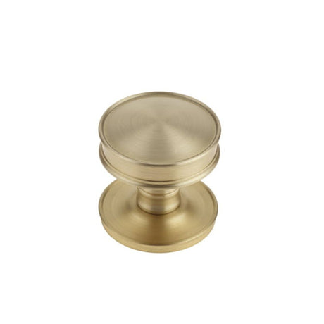 This is an image of a Burlington - Berkeley cupboard knob - Satin Brass  that is availble to order from Trade Door Handles in Kendal.