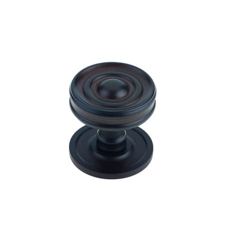 This is an image of a Burlington - Bloomury cupboard knob - Dark Bronze  that is availble to order from Trade Door Handles in Kendal.