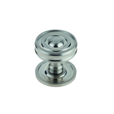 This is an image of a Burlington - Bloomury cupboard knob - Satin Nickel  that is availble to order from Trade Door Handles in Kendal.
