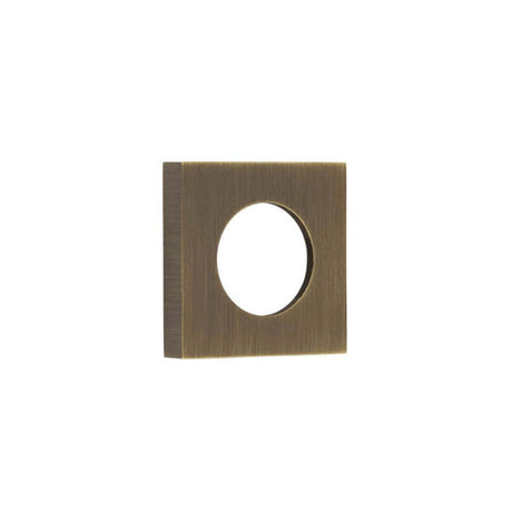This is an image of a Burlington - 52x52mm AB plain square outer rose for levers and t&r  that is availble to order from Trade Door Handles in Kendal.