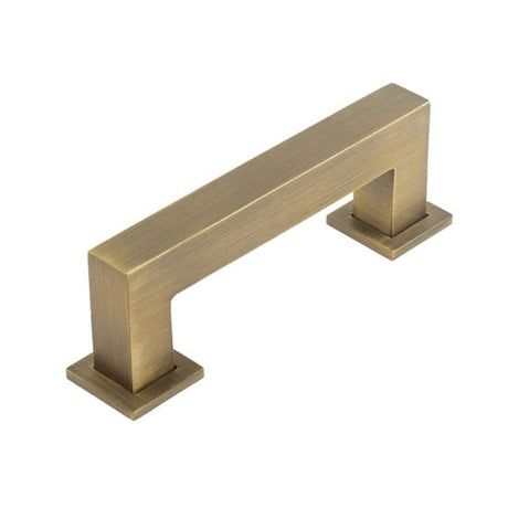This is an image of a Burlington - Trafalgar Cabinet Handle 96mm CTC - Antique Brass  that is availble to order from Trade Door Handles in Kendal.