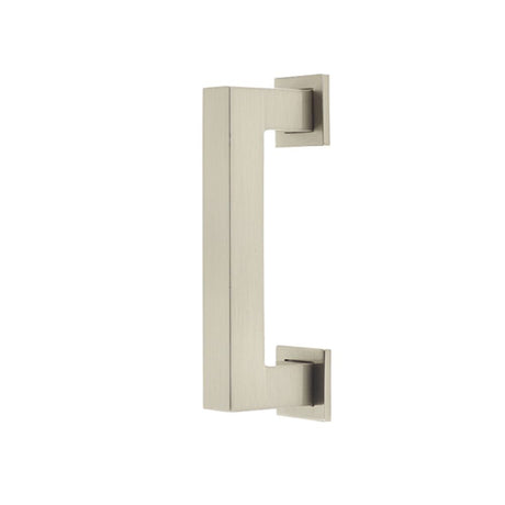 This is an image of a Burlington - Trafalgar Cabinet Handle 96mm CTC - Satin Nickel  that is availble to order from Trade Door Handles in Kendal.