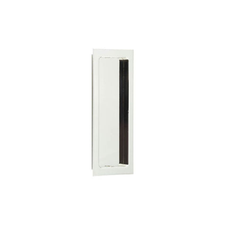 This is an image of a Burlington - 150x55x3mm PN rectangular flush pull  that is availble to order from Trade Door Handles in Kendal.