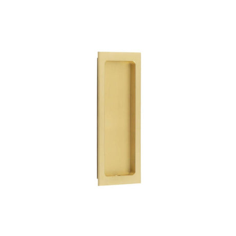 This is an image of a Burlington - 150x55x3mm SB rectangular flush pull  that is availble to order from Trade Door Handles in Kendal.