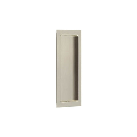 This is an image of a Burlington - 150x55x3mm SN rectangular flush pull  that is availble to order from Trade Door Handles in Kendal.