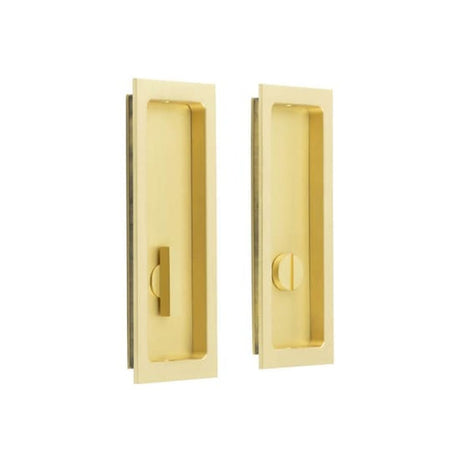 This is an image of a Burlington - 150x55x3mm SB rectangular WC flush pull set  that is availble to order from Trade Door Handles in Kendal.