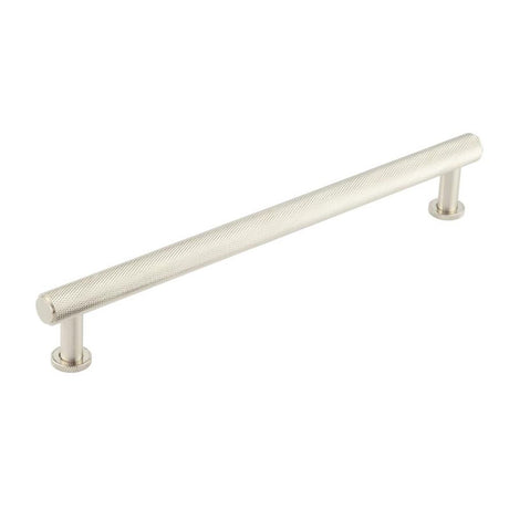 This is an image of a Burlington - Piccadilly Cabinet Handle 224mm CTC - Satin Nickel  that is availble to order from Trade Door Handles in Kendal.