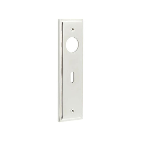 This is an image of a Burlington - Standard Lock Plate Choices  that is availble to order from Trade Door Handles in Kendal.