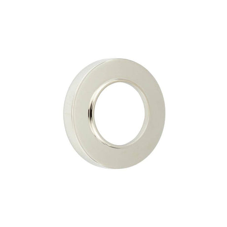 This is an image of a Burlington - Burlington Plain Outer Rose - Polished Nickel  that is availble to order from Trade Door Handles in Kendal.