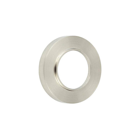 This is an image of a Burlington - Burlington Plain Outer Rose - Satin Nickel  that is availble to order from Trade Door Handles in Kendal.