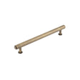 This is an image of a Burlington - Belgrave Cabinet Handle 224mm CTC - Antique Brass  that is availble to order from Trade Door Handles in Kendal.