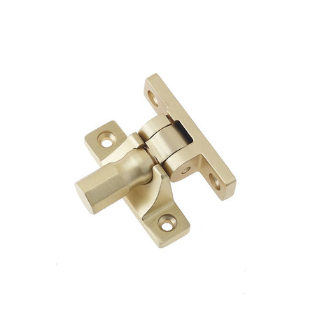 This is an image of a Burlington - Brighton sash fastener - Satin Brass  that is availble to order from Trade Door Handles in Kendal.