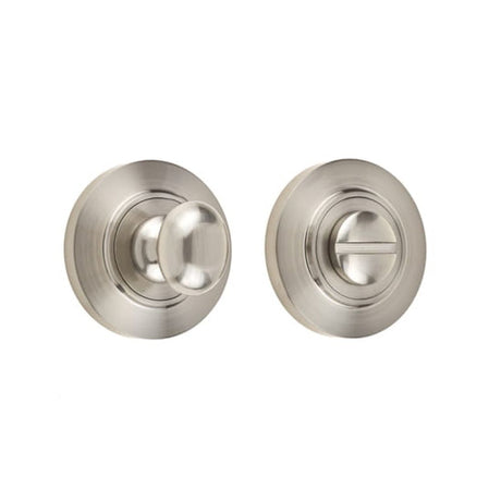 This is an image of a Burlington - Burlington turn & release - Satin Nickel  that is availble to order from Trade Door Handles in Kendal.