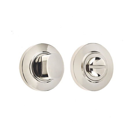 This is an image of a Burlington - Burlington turn & release - Polished Nickel  that is availble to order from Trade Door Handles in Kendal.