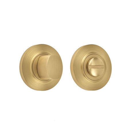 This is an image of a Burlington - Burlington turn & release - Satin Brass  that is availble to order from Trade Door Handles in Kendal.