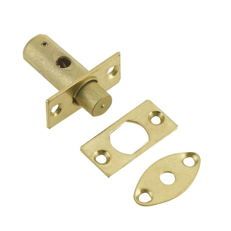 This is an image of a Frelan - 36mm Mortice Rack Bolt - Polished Brass  that is availble to order from Trade Door Handles in Kendal.