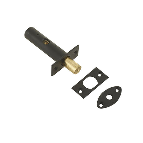 This is an image of a Frelan - 62mm Mortice Rack Bolt - Black  that is availble to order from Trade Door Handles in Kendal.