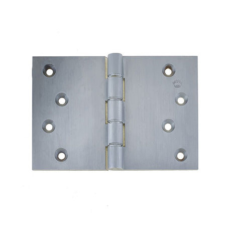 This is an image of a Frelan - 102x152mm Projection Brass Hinges - Satin Chrome  that is availble to order from Trade Door Handles in Kendal.