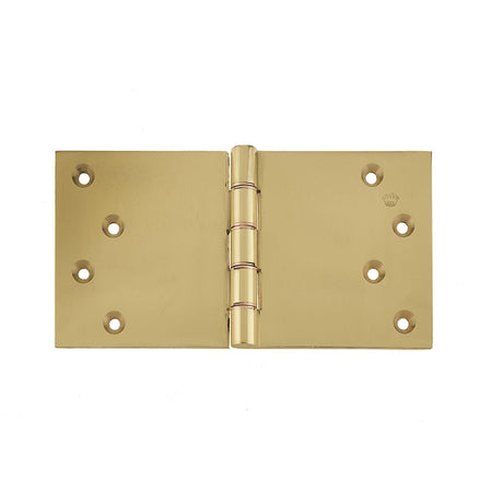 This is an image of a Frelan - 102x200mm Projection Brass Hinges - Polished Brass  that is availble to order from Trade Door Handles in Kendal.