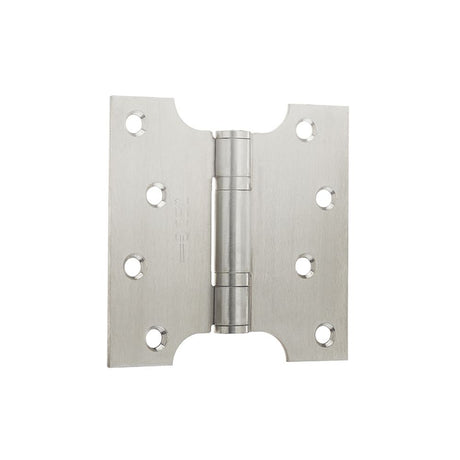 This is an image of a Frelan - 102x127mm Stainless Steel Ball Bearing Parliament Hinges - Satin Stainl  that is availble to order from Trade Door Handles in Kendal.