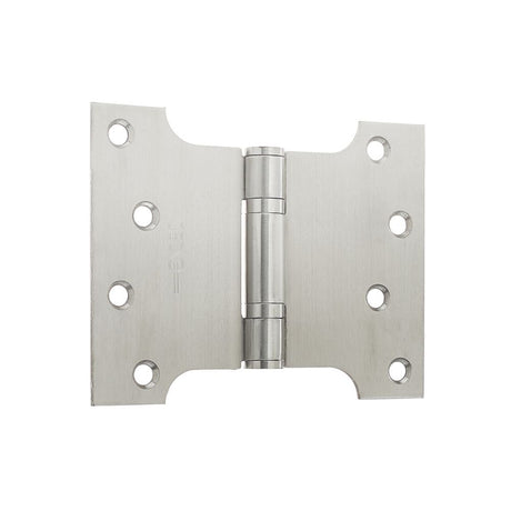 This is an image of a Frelan - 102x152mm Stainless Steel Ball Bearing Parliament Hinges - Satin Stainl  that is availble to order from Trade Door Handles in Kendal.
