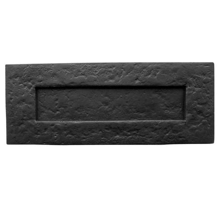 This is an image of a Frelan - Letterplate Overall 270 x 115mm - Antique Black  that is availble to order from Trade Door Handles in Kendal.