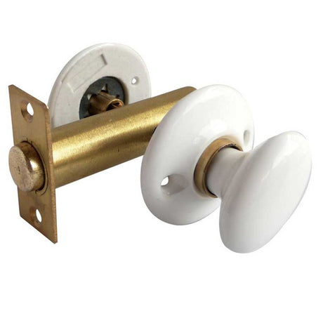 This is an image of a Frelan - White Turn & Release without bolt  that is availble to order from Trade Door Handles in Kendal.