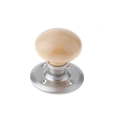 This is an image of a Frelan - Pine Unsprung Mortice Knobs - Satin Nickel  that is availble to order from Trade Door Handles in Kendal.