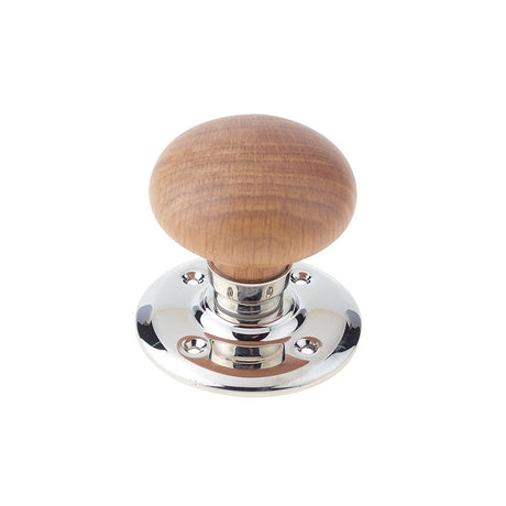 This is an image of a Frelan - French Oak Unsprung Mortice Knobs - Polished Nickel  that is availble to order from Trade Door Handles in Kendal.