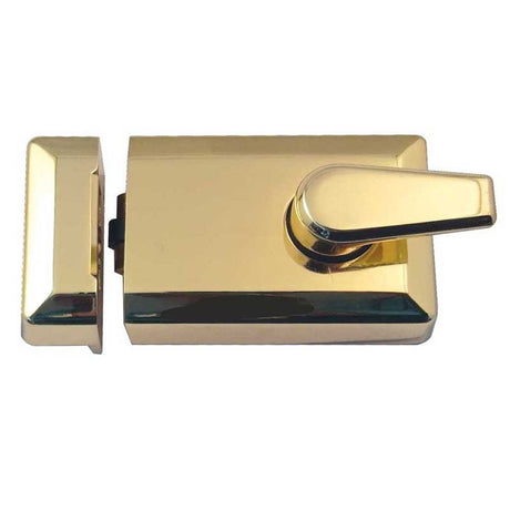 This is an image of a Frelan - PB Rollerbolt nightlatch   that is availble to order from Trade Door Handles in Kendal.