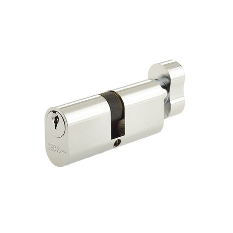 This is an image of a Frelan - 60mm PC Oval cyl & turn   that is availble to order from Trade Door Handles in Kendal.