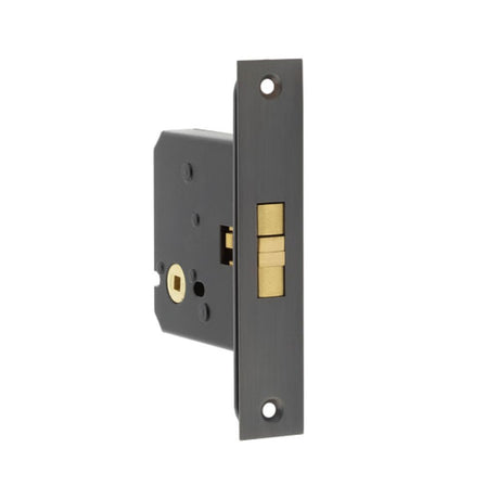 This is an image of a Frelan - DB Bathroom Sliding Door Lock   that is availble to order from Trade Door Handles in Kendal.
