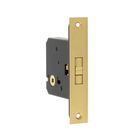 This is an image of a Frelan - SB Bathroom sliding door lock   that is availble to order from Trade Door Handles in Kendal.