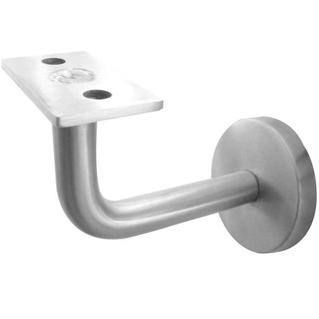 This is an image of a Frelan - Handrail Bracket - Grade 304 Satin Stainless Steel  that is availble to order from Trade Door Handles in Kendal.