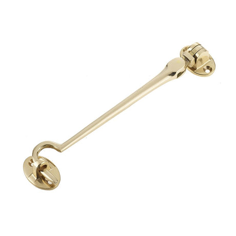 This is an image of a Frelan - 150mm Cabin Hooks - Polished Brass  that is availble to order from Trade Door Handles in Kendal.
