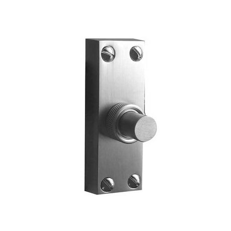 This is an image of a Frelan - Bell Push - Satin Chrome  that is availble to order from Trade Door Handles in Kendal.