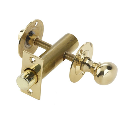 This is an image of a Frelan - Bathroom Bolt c/w Mortice Bolt - Polished Brass  that is availble to order from Trade Door Handles in Kendal.