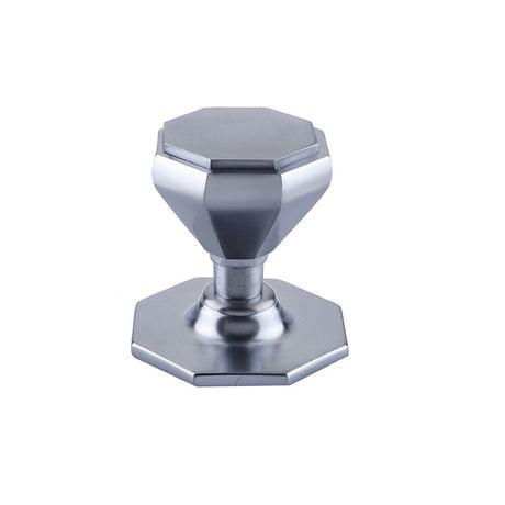 This is an image of a Frelan - Forma Centre Door Knob - Satin Chrome  that is availble to order from Trade Door Handles in Kendal.