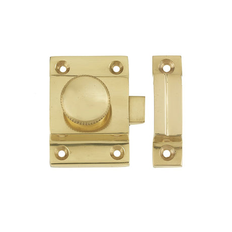 This is an image of a Frelan - Cabinet Catch - Polished Brass  that is availble to order from Trade Door Handles in Kendal.