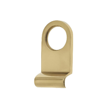 This is an image of a Frelan - Plain Cylinder Pull - Polished Brass  that is availble to order from Trade Door Handles in Kendal.