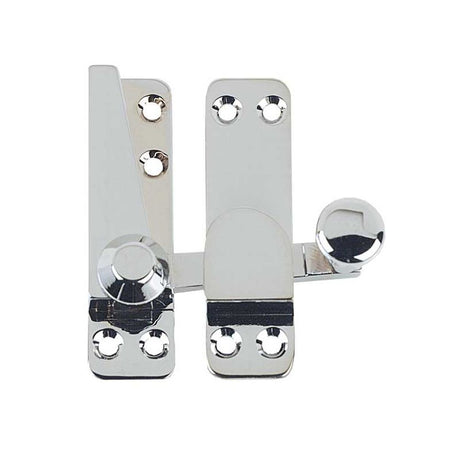 This is an image of a Frelan - Non Locking Heavy Duty Quadrant Sash Fasteners - Polished Chrome  that is availble to order from Trade Door Handles in Kendal.