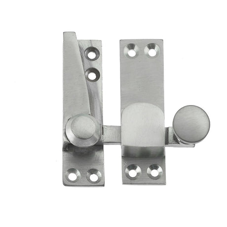 This is an image of a Frelan - Non Locking Heavy Duty Quadrant Sash Fasteners - Satin Chrome  that is availble to order from Trade Door Handles in Kendal.