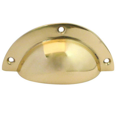 This is an image of a Frelan - Drawer Pull - Polished Brass  that is availble to order from Trade Door Handles in Kendal.