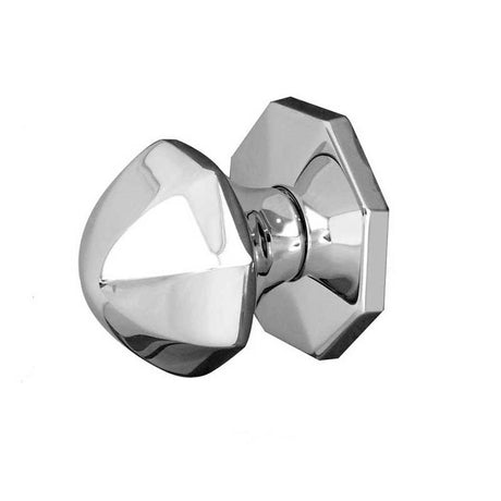 This is an image of a Frelan - Bayswater Centre Door Knob - Polished Chrome  that is availble to order from Trade Door Handles in Kendal.