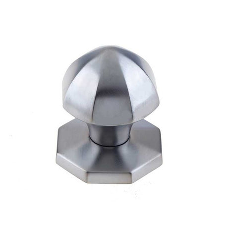 This is an image of a Frelan - Bayswater Centre Door Knob - Satin Chrome  that is availble to order from Trade Door Handles in Kendal.