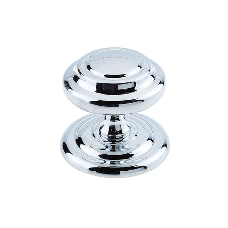 This is an image of a Frelan - Sloane Centre Door Knob - Polished Chrome  that is availble to order from Trade Door Handles in Kendal.
