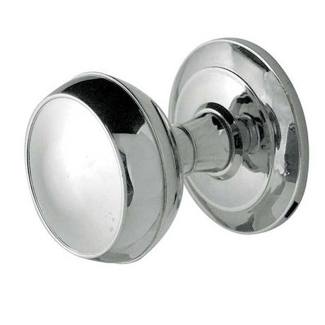 This is an image of a Frelan - Coronet Unsprung Mortice Knobs - Polished Nickel  that is availble to order from Trade Door Handles in Kendal.