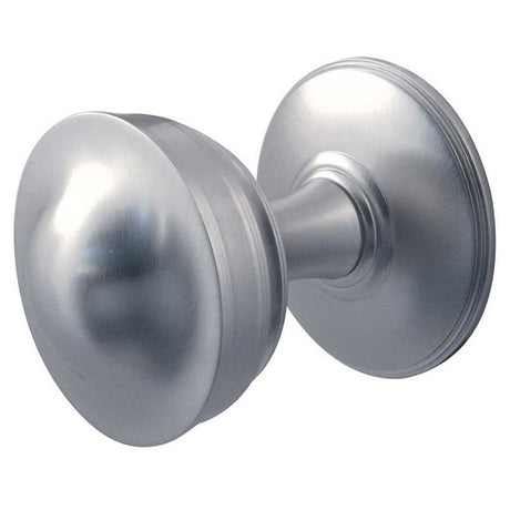 This is an image of a Frelan - Crown Unsprung Mortice Knobs - Satin Nickel  that is availble to order from Trade Door Handles in Kendal.
