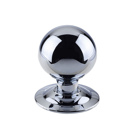 This is an image of a Frelan - Bromley Centre Door Knob - Polished Chrome  that is availble to order from Trade Door Handles in Kendal.
